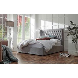 GFW Dakota Kingsize Fabric End Lift Ottoman Bed - Grey