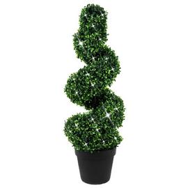 Gardenwize Solar Artificial Topiary Twist Plant in Pot