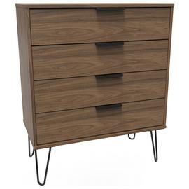 Livara Verona 4 Drawer Chest - Walnut Effect