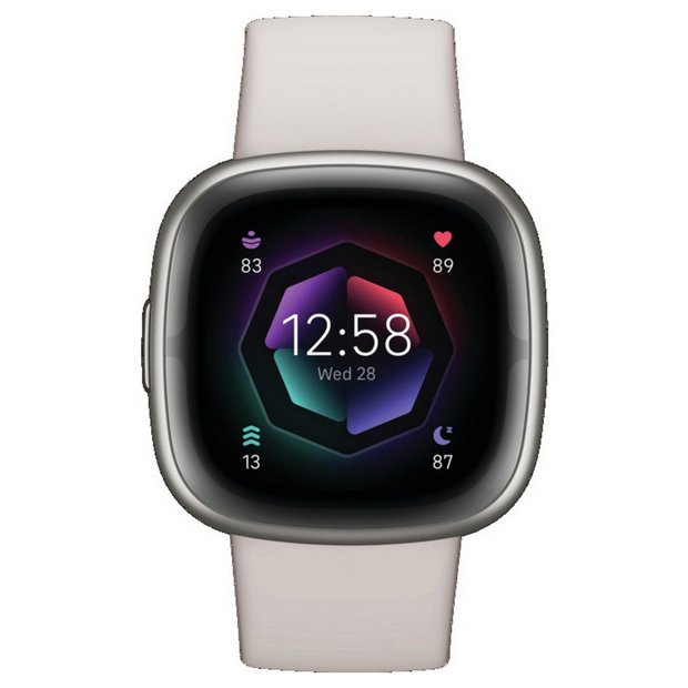 Fitbit versa white and rose clearance gold