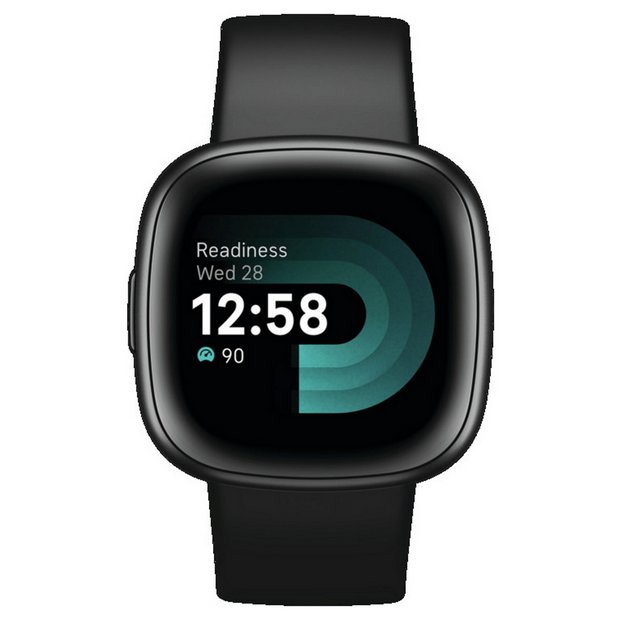 Buy Fitbit Versa 4 Smart Watch Black Graphite Fitness and activity trackers Argos