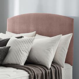 Silentnight Selene 180 Velvet Kingsize Headboard-Dusty Pink