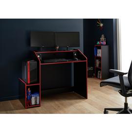 Lloyd Pascal Gaming Desk - Black & Red