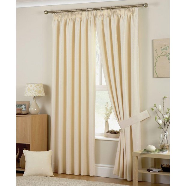 Buy Hudson Lined Curtains 168 x 183cm Natural at Argos.co.uk Your