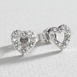 Pure Brilliance Sterling Silver 0.15ct Lab Diamond Earrings