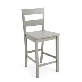 Habitat Chicago Solid Wood Bar Stool - Grey