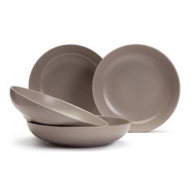 Habitat Mushroom 4 Piece Stoneware Pasta Bowl