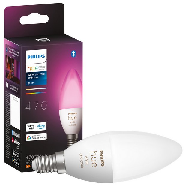 Philips Hue Colour Ambience E14 Bluetooth Candle Bulb (2021) - JB Hi-Fi