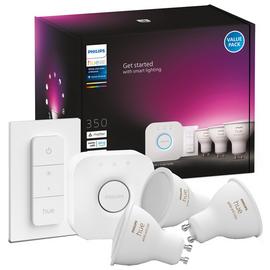 Philips Hue Starter Kit With Coloured GU10 Smart Bulbs