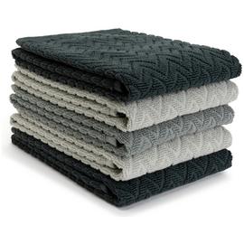 Habitat Zig Zag Terry Pack of 5 Tea Towels