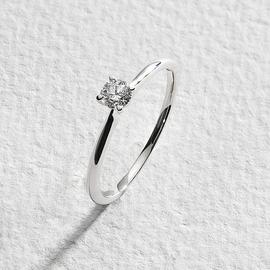 Pure Brilliance 9ct White Gold 0.25ct Lab Diamond Ring - Q