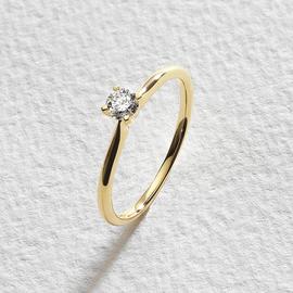 Pure Brilliance 9ct Yellow Gold 0.25ct Lab Diamond Ring