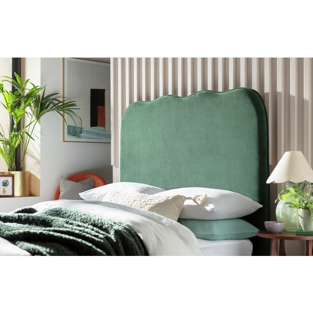 Green store tufted headboard