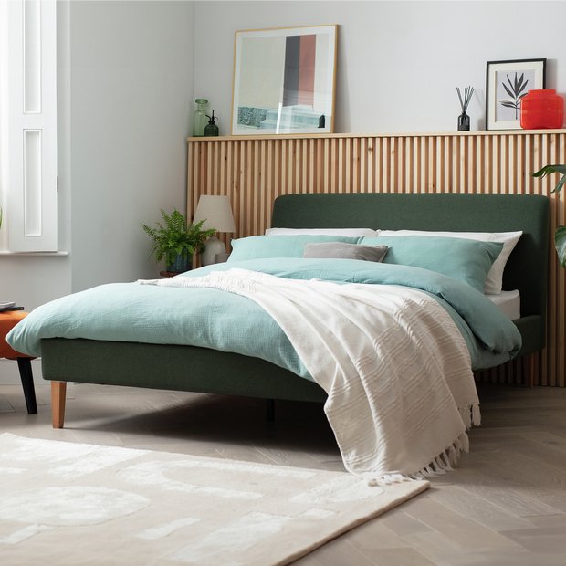 Green king online bed frame