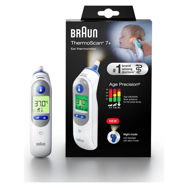 Buy Braun IRT6525 ThermoScan 7+ Ear Thermometer with Night mode |  Thermometers | Argos