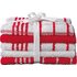 HOME Pack of 5 Terry Tea Towels - Redu002FWhite