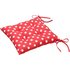 HOME Pack of 2 Seat Pads - Polka Dot Red