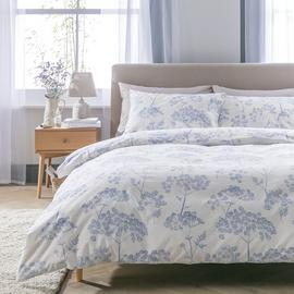 Argos Home Cow Parsley Blue & White Bedding Set - King size