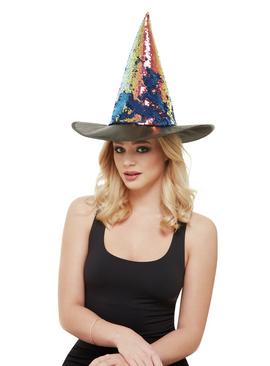 Illusions Halloween Reverse Sequin Witch Hat