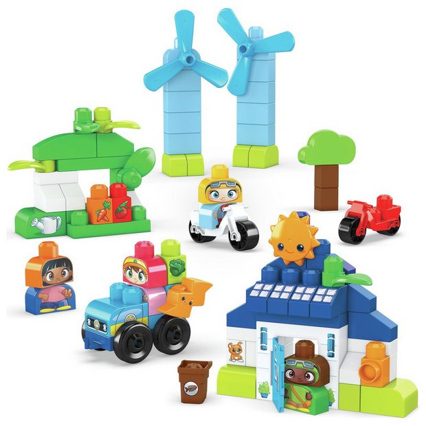 Buy Mega Bloks Green Town Build Learn Eco House Construction