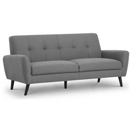Julian Bowen Monza Fabric 3 Seater Sofa - Light Grey