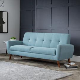 Julian Bowen Monza Fabric 3 Seater Sofa - Blue