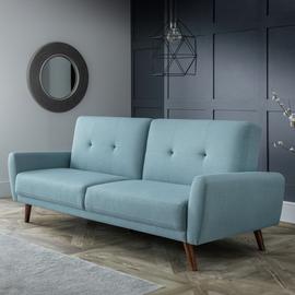 Julian Bowen Monza Clic Clac Fabric Sofa Bed - Blue