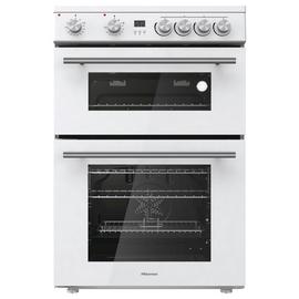 Hisense HDE3211BWUK 60cm Double Oven Electric Cooker - White