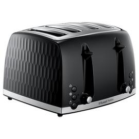 Russell Hobbs 26071 Honeycomb 4 Slice Toaster - Black