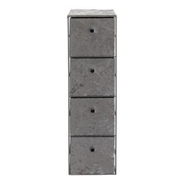 Argos Home 4 Drawer Fabric Bathroom Storage Unit - Grey