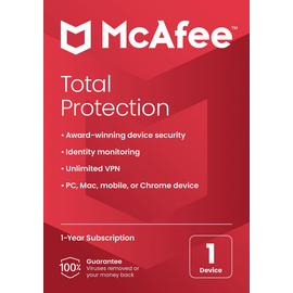 McAfee Total Protection 1 Year, 1 Device - Auto Renewal