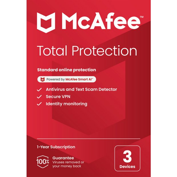 Buy McAfee Total Protection 1 Year 3 Device