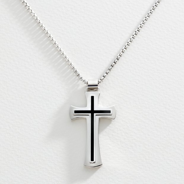 Argos silver 2025 cross necklace