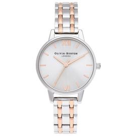 Olivia Burton Silver Carnation Gold Bracelet Watch