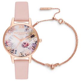 Olivia Burton Women's Watch And Chain Bracelet Gift Set