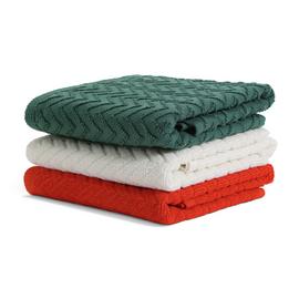 Habitat Pack of 3 Zig Zag Terry Tea Towels