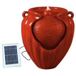 Streetwize On-Demand Solar Water Feature - Red Vase