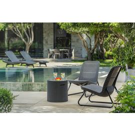 Keter 39L Cool Stool - Dark Grey