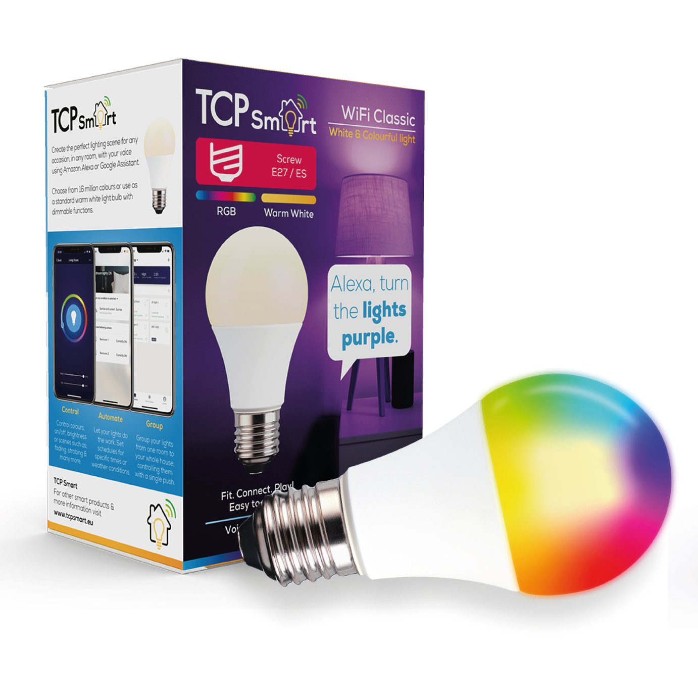 Buy TCP Smart Wi-Fi Multicolour E27 LED 