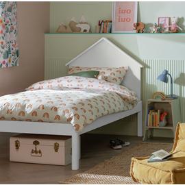 Habitat Casa Single Platform Bed Frame With Headboard -White