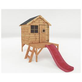 Mercia Snug Wooden Playhouse with Tower and Slide