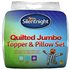 Silentnight Quilted Mattress Topper and Pillow Set - Single