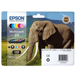 Epson 24 Elephant Ink Cartridges - Black & Colour