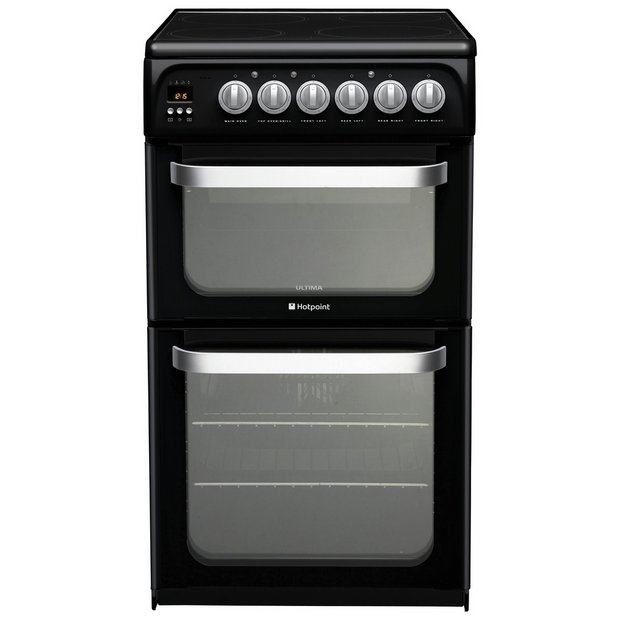 Buy Hotpoint HUE52KS Double Electric Cooker - Black at ...