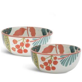 Habitat x Kew Set of 2 Stoneware Cereal Bowl