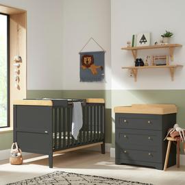 Tutti Bambini Rio 2 Piece Nursery Furniture Set - Slate Oak