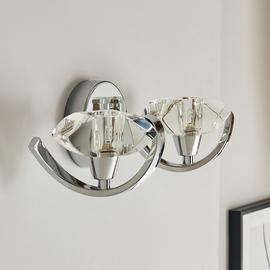 BHS Scorpio Glass Wall Light - Silver