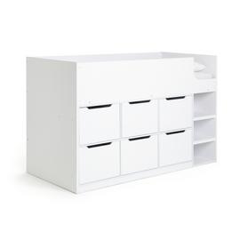 Habitat Jude Mid Sleeper With Mattress - White