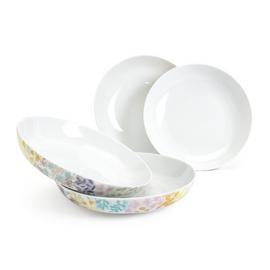 Habitat 4 Piece Porcelain Pasta Bowl - Multicoloured