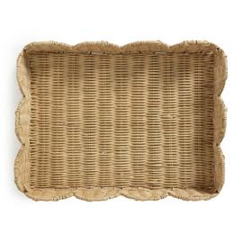 Habitat Scallop Woven Tray - Natural